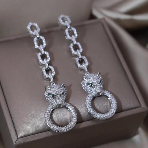 Elegant Leopard Pendant Earrings for Women - Fashion Jewelry for Weddings & Parties