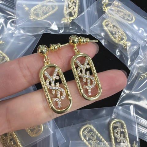 Luxury Women's Stainless Steel Stud Earrings with Gold Plating