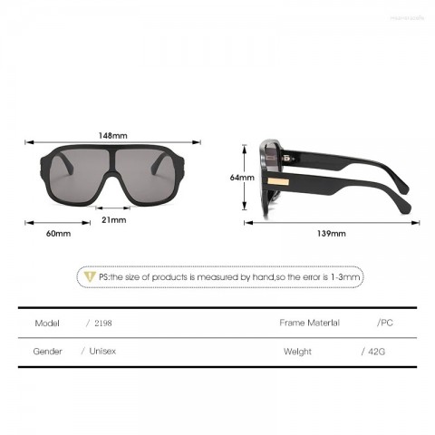 High Quality Large Frame Sunglasses for Men and Women with Polarized Lenses