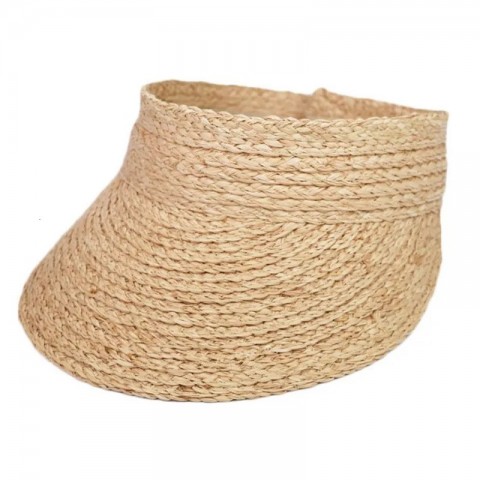 Simple Ladies UV Protection Korean Style Sun Visor Hat - Straw Raffia Women's Casual Visor