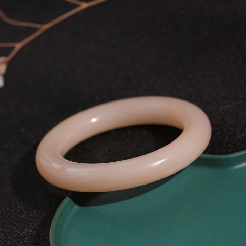 Lotus Root Powder Bangle for Women - Pink Sugar Jade