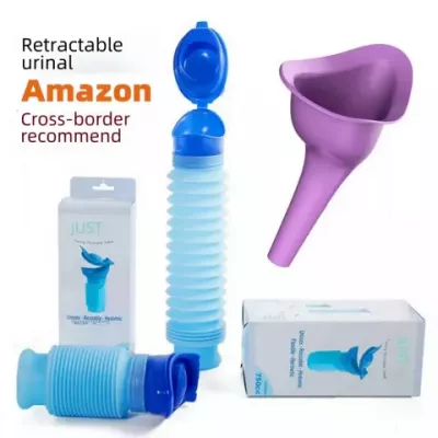 Portable Women's Emergency 750ml Travel Urinal - No Dirty Hands Car Interior Stand-Up