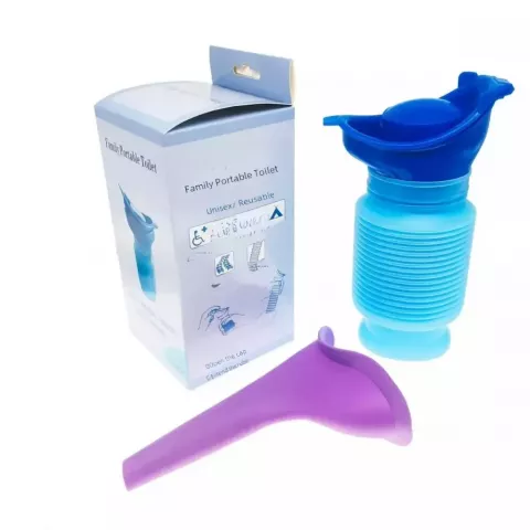 Portable Women's Emergency 750ml Travel Urinal - No Dirty Hands Car Interior Stand-Up