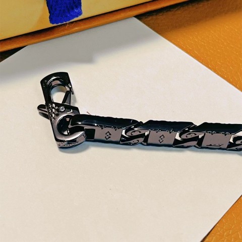 Handcrafted Unisex Monogram Steel Bracelet and Necklace Set