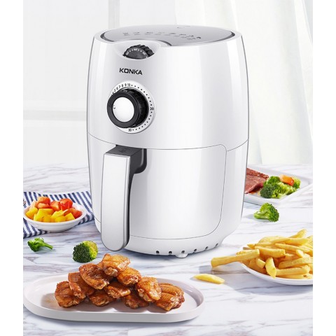Konka Smart Digital Overheat Protected Air Fryer 2.2L White Multifunction Timer