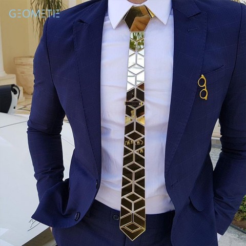 Glossy Lavender Neck Tie with Diamante for Men and Women