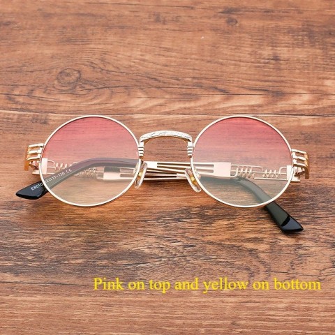 Steampunk Hip Hop Retro Round Sunglasses 2024 for Men and Women with UV400 Protection