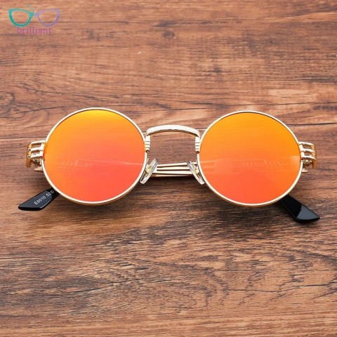 Steampunk Hip Hop Retro Round Sunglasses 2024 for Men and Women with UV400 Protection
