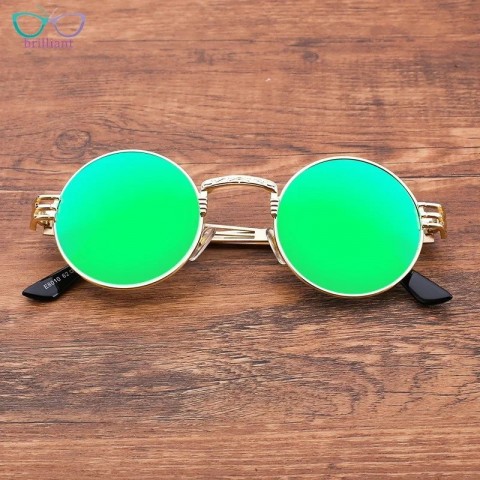Steampunk Hip Hop Retro Round Sunglasses 2024 for Men and Women with UV400 Protection