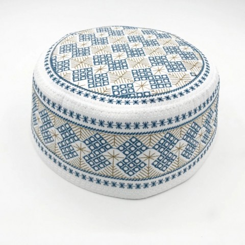 Muslim Men's High-Quality Silk Prayer Caps & Embroidered Headwraps