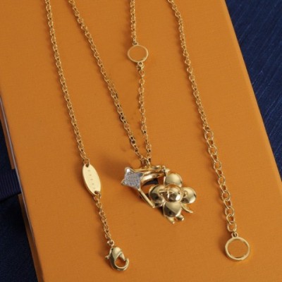 Retail Paracise Luxury Zircon Necklace, Rugged Charm Pendant for Women, Asymmetric Design, 14K Gold Plated