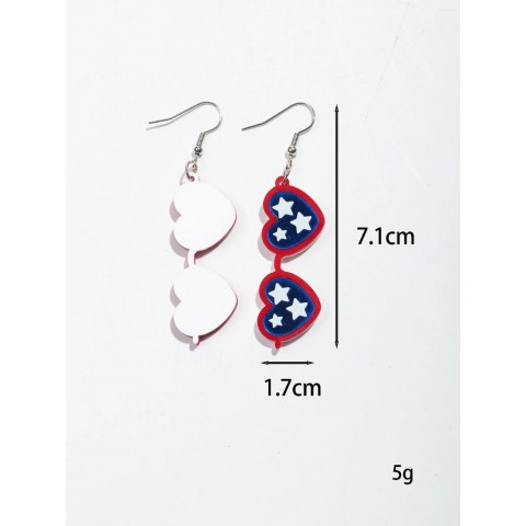 Acrylic Drop Earrings Heart Star Design for Women, Fashion Western Cowboy Hat Gift