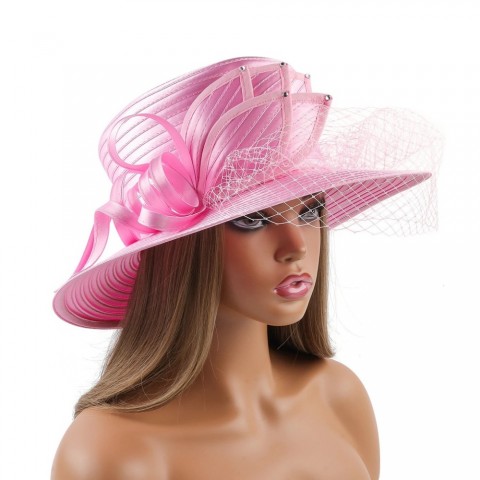 Pink Silk Cowboy Hat for Men - Stylish Golf Accessory