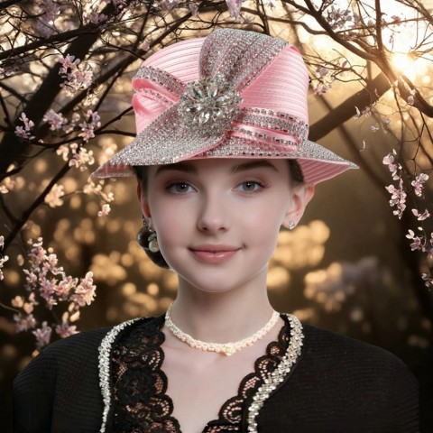 Pink Silk Cowboy Hat for Men - Stylish Golf Accessory