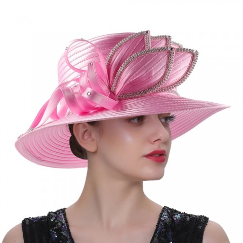 Pink Silk Cowboy Hat for Men - Stylish Golf Accessory