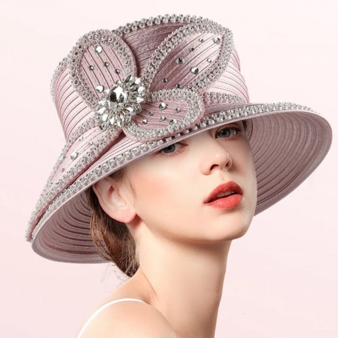 Pink Silk Cowboy Hat for Men - Stylish Golf Accessory