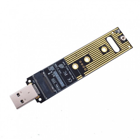 ALLOYSEED M.2 NVME SSD to USB 3.1 Adapter - 1.8" Internal Converter for PCI-E/M.2