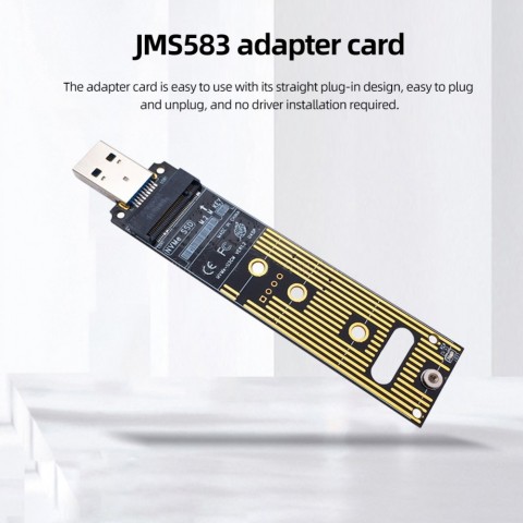 ALLOYSEED M.2 NVME SSD to USB 3.1 Adapter - 1.8" Internal Converter for PCI-E/M.2