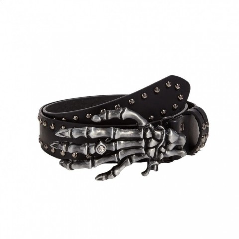 Punk Skull Leather Belt for Men