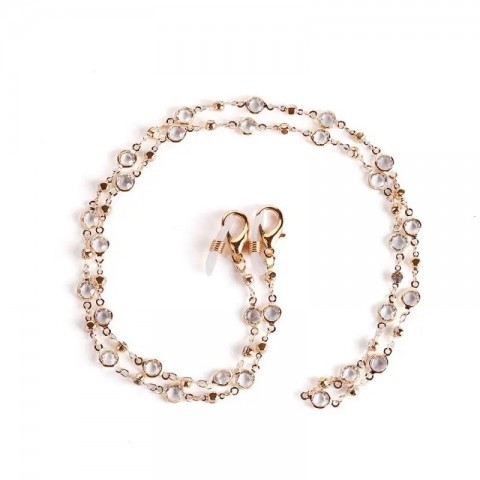Colorful Gold Crystal Bead Eyewear Strap for Women - Fashionable Glasses Chain Gift