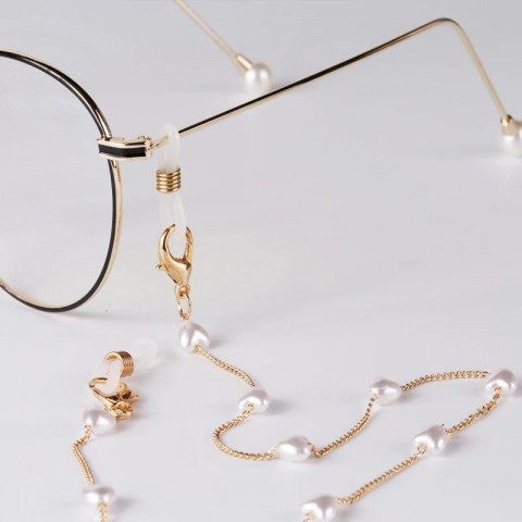 Colorful Gold Crystal Bead Eyewear Strap for Women - Fashionable Glasses Chain Gift