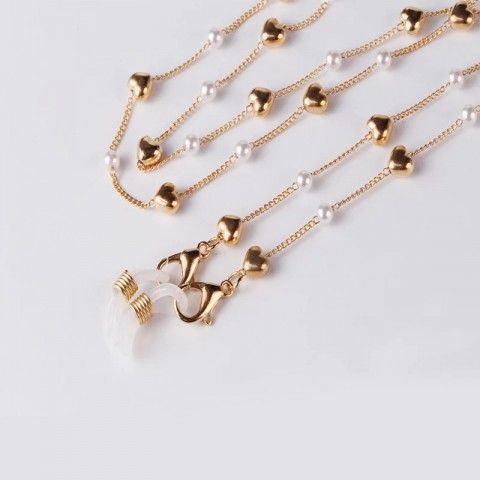 Colorful Gold Crystal Bead Eyewear Strap for Women - Fashionable Glasses Chain Gift