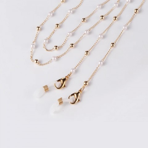 Colorful Gold Crystal Bead Eyewear Strap for Women - Fashionable Glasses Chain Gift