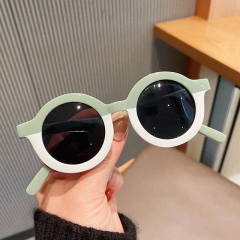 Children's Cute Leopard Print Round Sunglasses with UV380 Protection