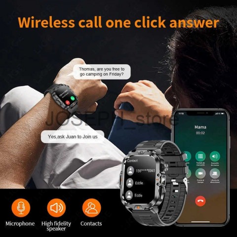 LIGE J250424 Men's Heart-Shaped GPS Smartwatch with High-Definition Screen