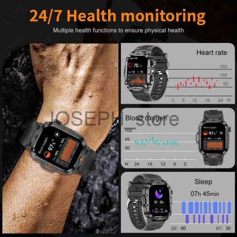 LIGE J250424 Men's Heart-Shaped GPS Smartwatch with High-Definition Screen
