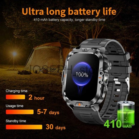 LIGE J250424 Men's Heart-Shaped GPS Smartwatch with High-Definition Screen