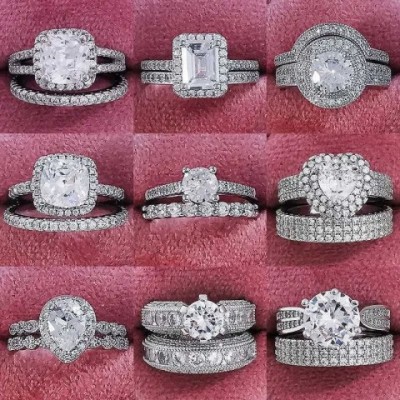 Luxury 2023 925 Sterling Silver Bohemian Wedding Ring Set for Men