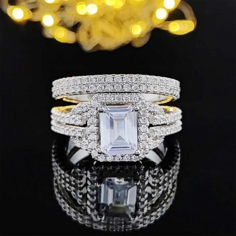 Luxury 2023 925 Sterling Silver Bohemian Wedding Ring Set for Men