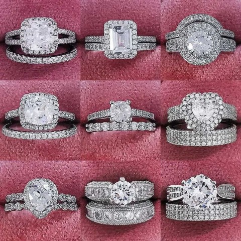 Luxury 2023 925 Sterling Silver Bohemian Wedding Ring Set for Men