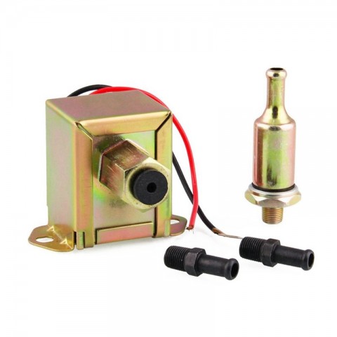 High Performance Universal 12V Inline Fuel Pump - Heavy Duty 90LPH Gas Petrol