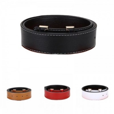 Attractive Design Silver Buckle Leather Belt for Women and Men - Multiple Colors Available