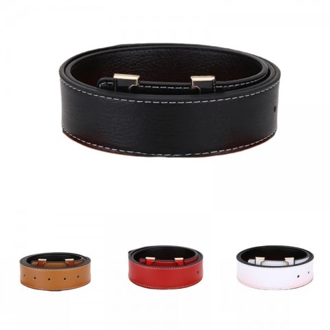 Attractive Design Silver Buckle Leather Belt for Women and Men - Multiple Colors Available