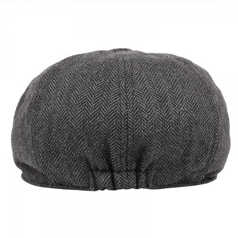 Unisex Vintage Herringbone Beret Hat - Gatsby Tweed Style for Spring & Fall