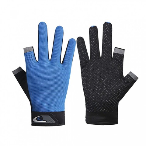 Five Fingers Breathable Antislip Fishing Gloves for Men - Sport Cycling Mitten