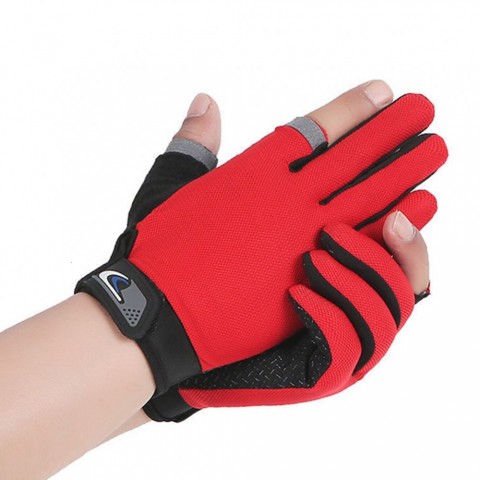 Five Fingers Breathable Antislip Fishing Gloves for Men - Sport Cycling Mitten