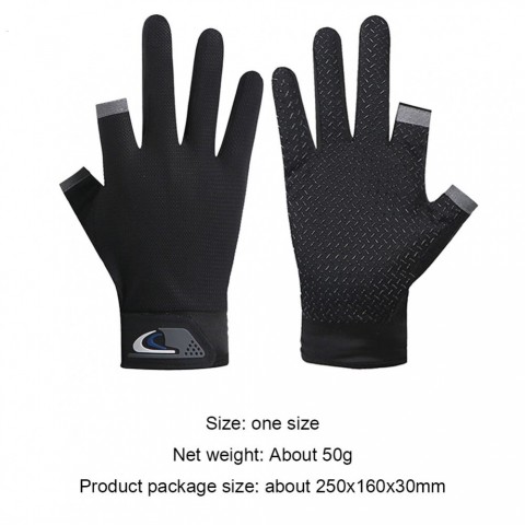 Five Fingers Breathable Antislip Fishing Gloves for Men - Sport Cycling Mitten