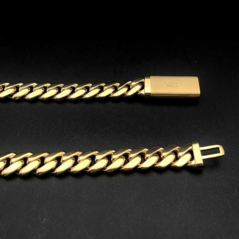 Elegant Factory Custom 22 Inches 10mm S925 Silver 10k-18k Gold Miami Cuban Link Necklace for Unisex