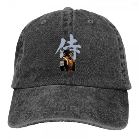 Yasuke Unisex Black Samurai Ball Cap with Snapback Style