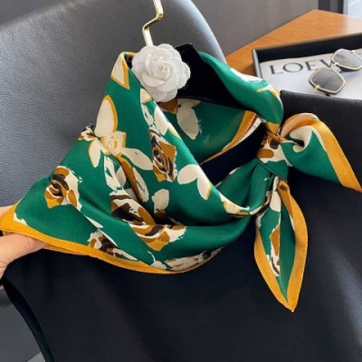Silk Fashion Flower Scarf for Women, Hand Wrist Accessory, Pure Silk Echarpe