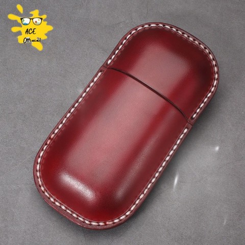 ACE Gold Leather Sunglasses Case - Unisex Solid Travel Storage Box