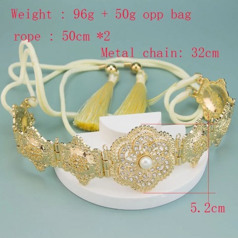 Poyasa Moroccan Gold Rope Waist Chain for Women