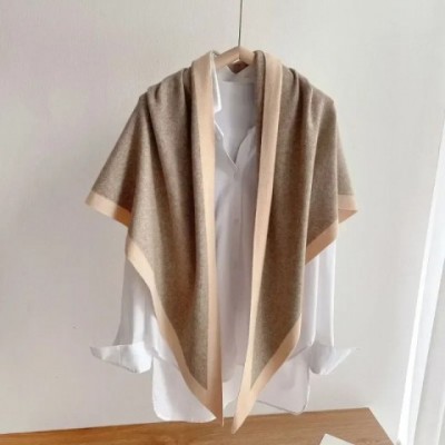 Luxury Women's Double-Sided Cashmere Shawl - Warm & Fashionable Triangle Scarf