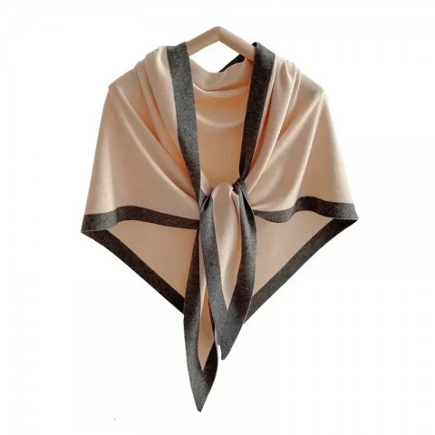 Luxury Women's Double-Sided Cashmere Shawl - Warm & Fashionable Triangle Scarf
