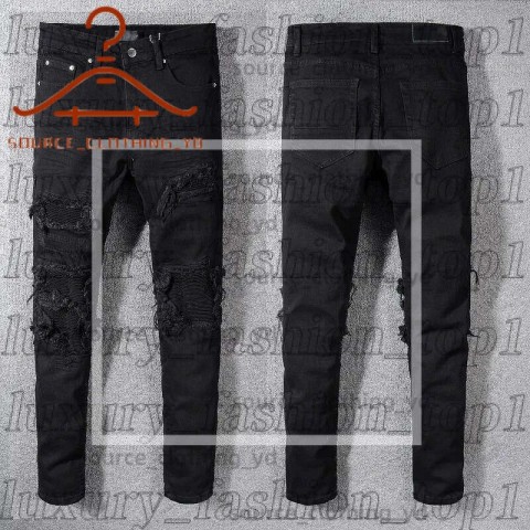 Amrii Men's Slim Fit Distressed Jeans with Elastic Waist
