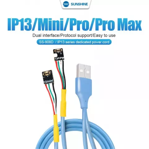 SUNSHINE SS-905D Power Supply Test Cable for iPhone 6-14 Pro Max Repair